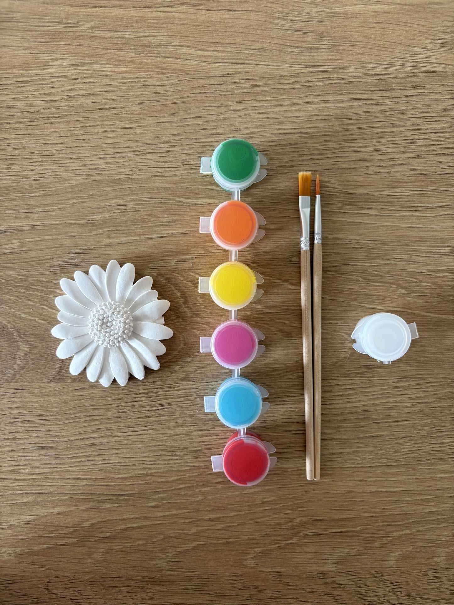 Kit fleur en plâtre à peindre