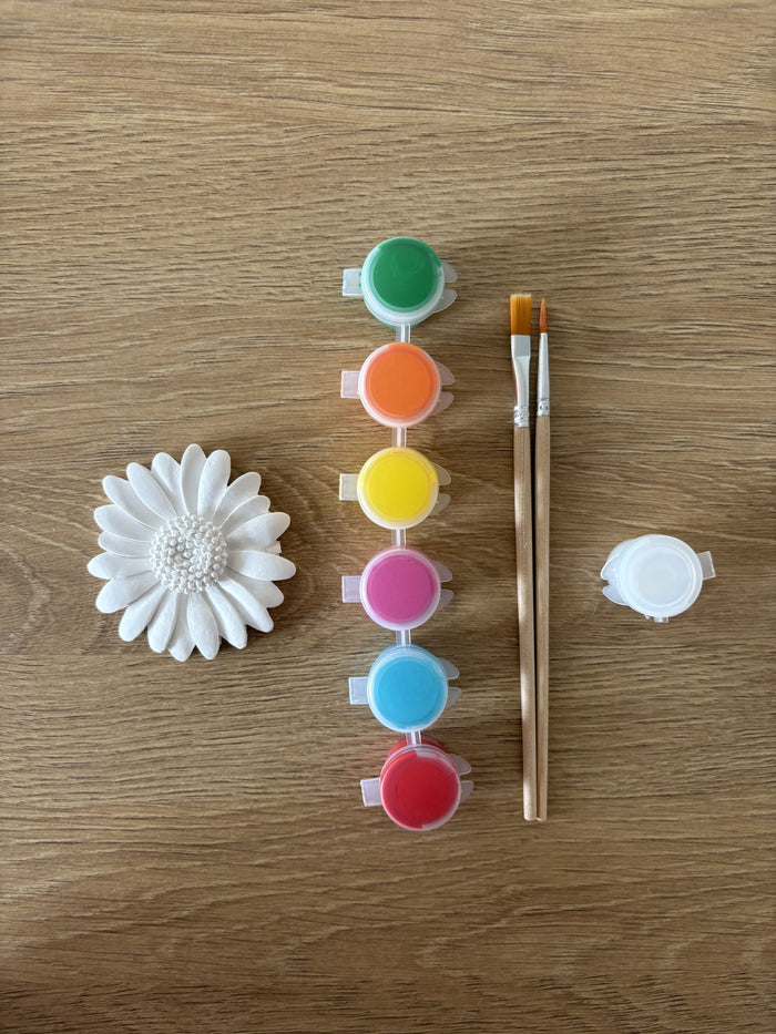 Kit fleur en plâtre à peindre
